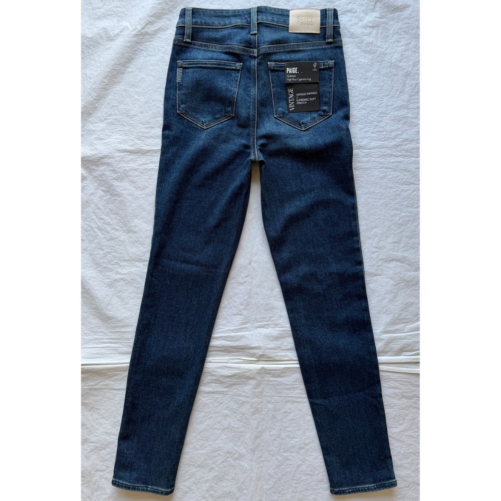 PAIGE NWT GEMMA HIGH RISE CIGARETTE LEG STRETCH SKETCHBOOK JEAN. SIZE 25 - Picture 8 of 14